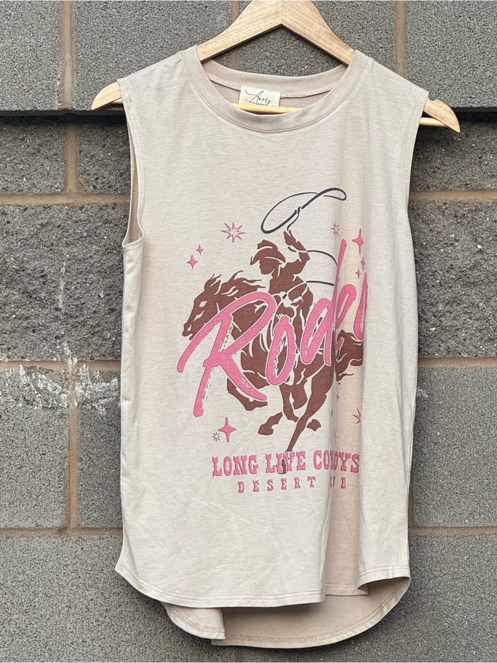 Women's "Rodeo" Graphic Tank Top Long Live Cowgirls Small
